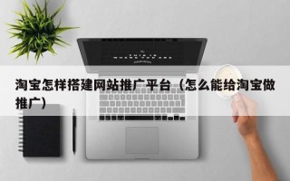 湛江淘宝怎样搭建网站推广平台（怎么能给淘宝做推广）